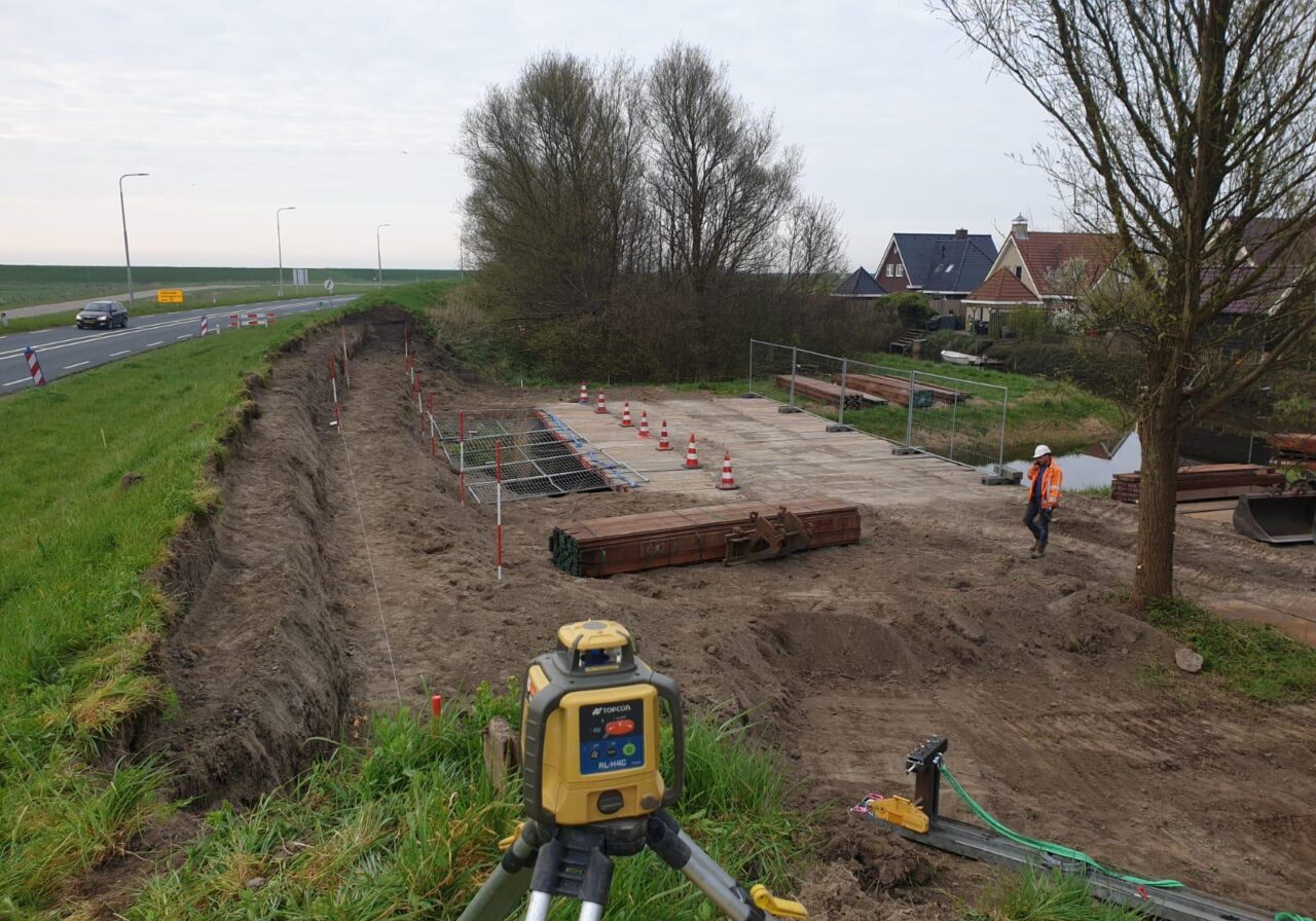 Project 2020 houten damwand constructie N57 Ouddorp